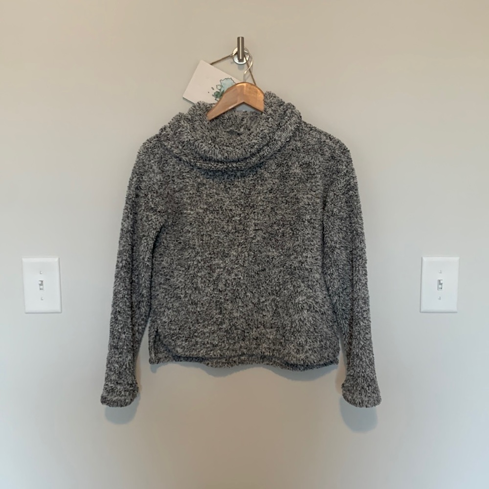 Fuzzy turtle neck sweater